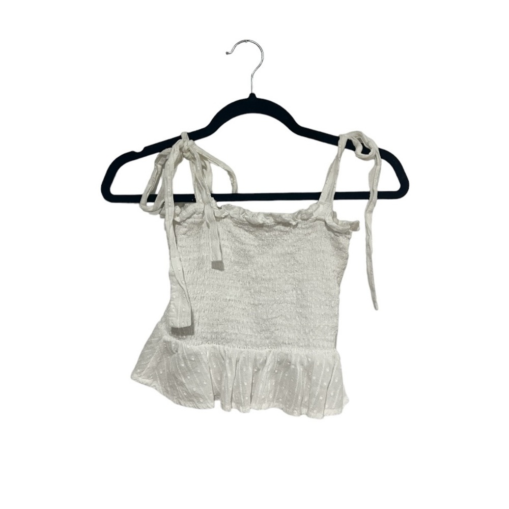 White cropped tie tank